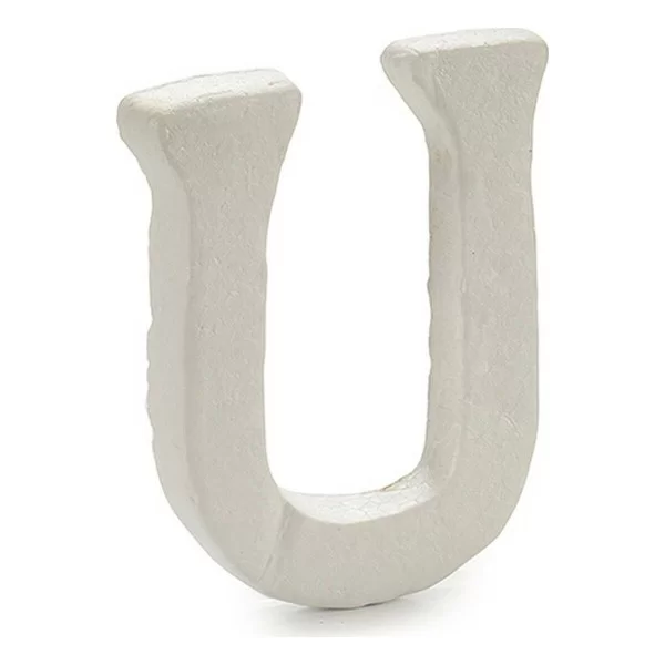 Letter U White polystyrene 1 x 15 x 13,5 cm (12 Units)