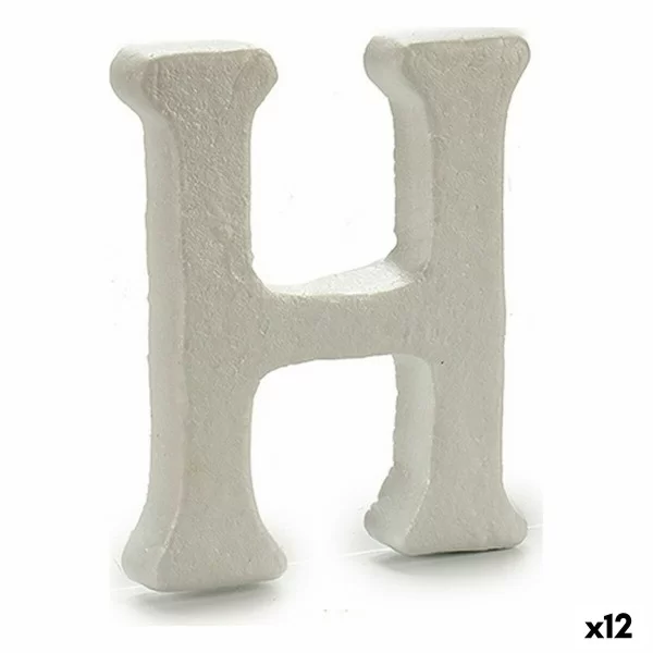 Letter H White polystyrene 1 x 15 x 13,5 cm (12 Units)