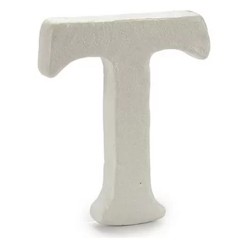 Letter T White polystyrene 1 x 15 x 13,5 cm (12 Units) 2