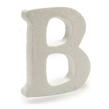 Letter B White polystyrene 15 x 12,5 cm (12 Units) 2