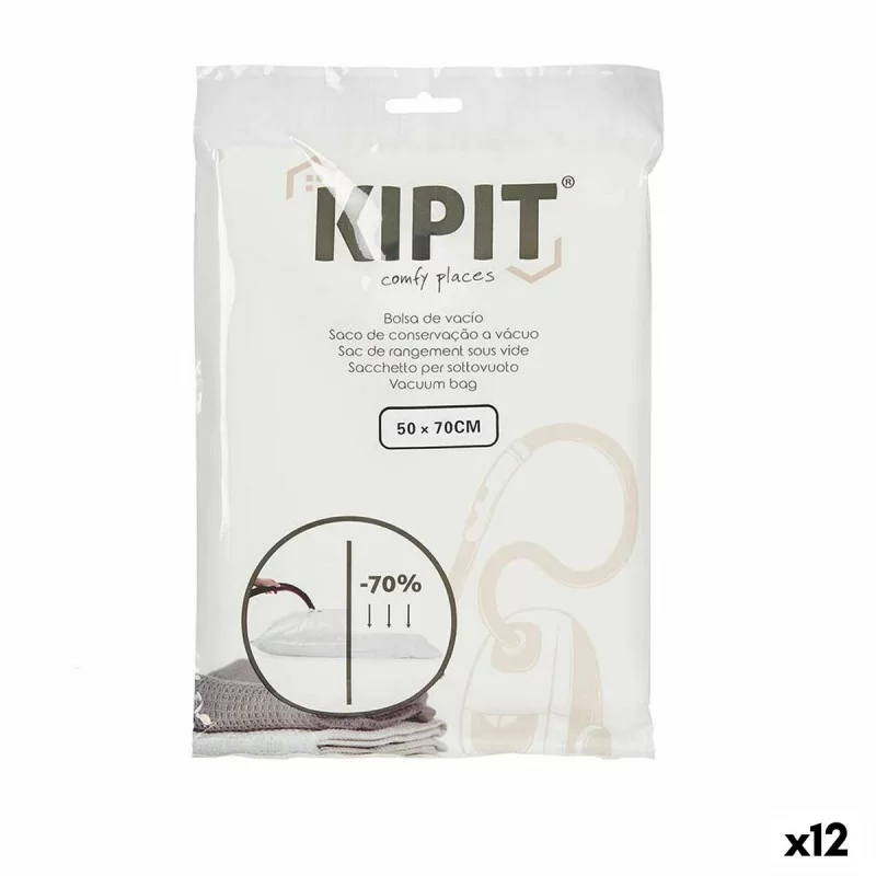Vacuum Bags Transparent Plastic 50 x 70 cm (12 Units)