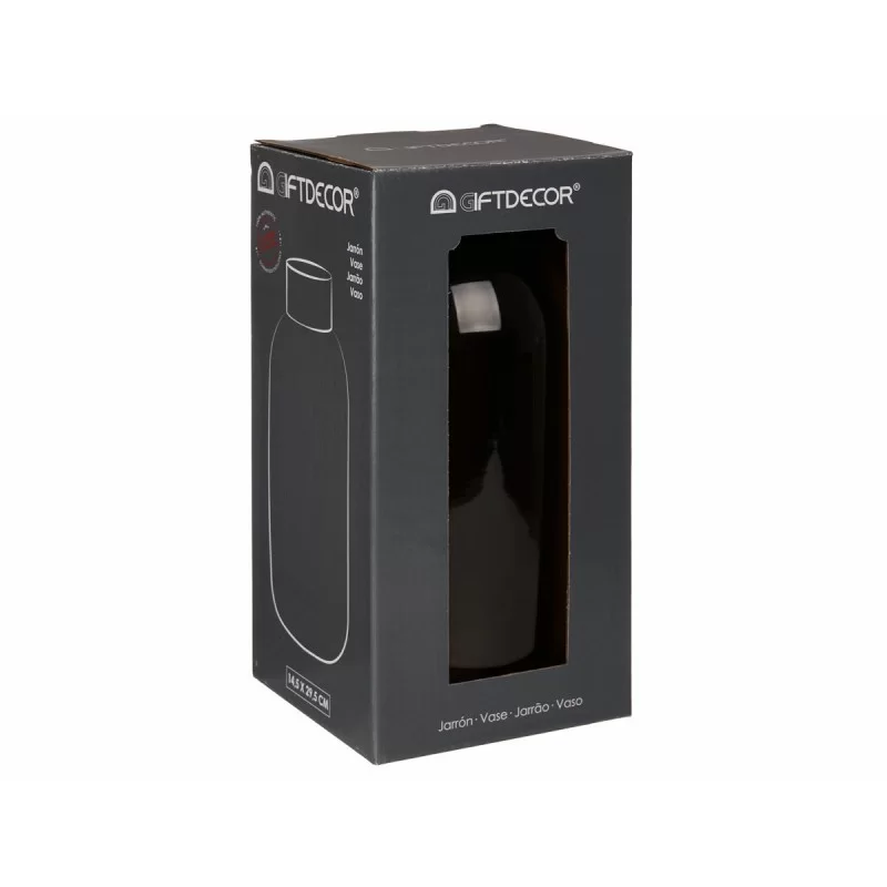 Vase Grey Golden Glass 14,5 x 29,5 x 14,5 cm (6...