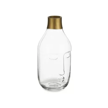 Vase Face Transparent Glass 11 x 24,5 x 12 cm (6 Units) 2