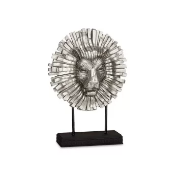 Decorative Figure Lion Silver 28 x 38,5 x 11,5 cm (4 Units) 2