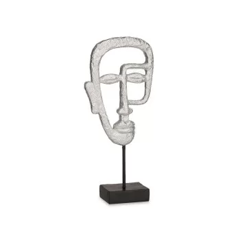 Decorative Figure Face Silver 19,5 x 38 x 10,5 cm (4 Units) 2