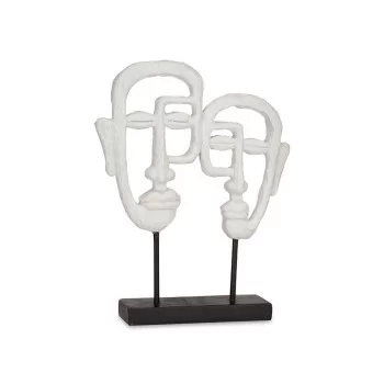 Decorative Figure Face White 27 x 32,5 x 10,5 cm (4 Units) 2