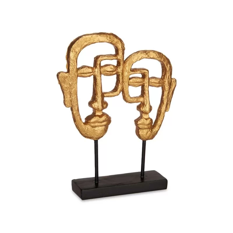 Decorative Figure Face Golden 27 x 32,5 x 10,5...