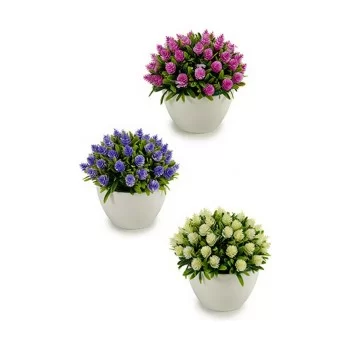 Decorative Plant Flowers Plastic 14 x 12,5 x 14 cm (12... 2