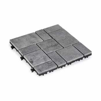 Interlocking Floor Tile Grey Stone Plastic 30 x 2,8 x 30... 2