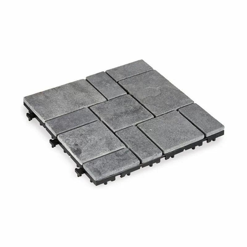 Interlocking Floor Tile Grey Stone Plastic 30 x...