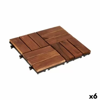 Interlocking Floor Tile Brown Polyethylene Acacia 30 x...