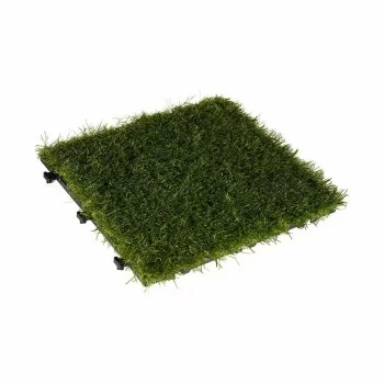 Interlocking Floor Tile Grass Green Plastic 30 x 3,5 x 30... 2