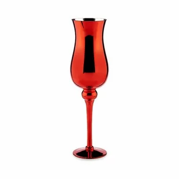 Candleholder Crystal Red 13,5 x 4,5 x 13,5 cm (6 Units) 2