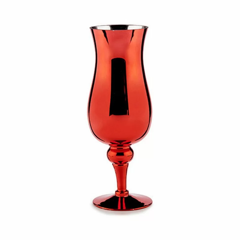 Candleholder Crystal Red 13,5 x 35 x 13,5 cm (6...