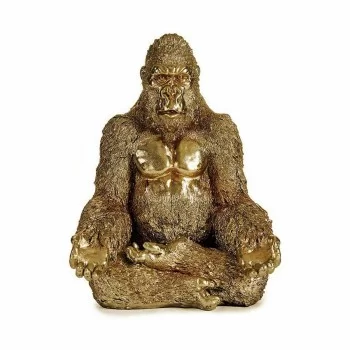 Decorative Figure Gorilla Yoga Golden 19 x 26,5 x 22 cm... 2