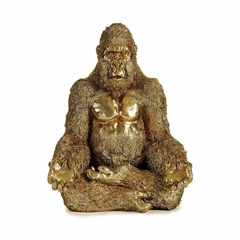 Decorative Figure Gorilla Yoga Golden 19 x 26,5...