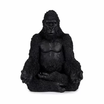 Decorative Figure Gorilla Yoga Black 19 x 26,5 x 22 cm (4... 2