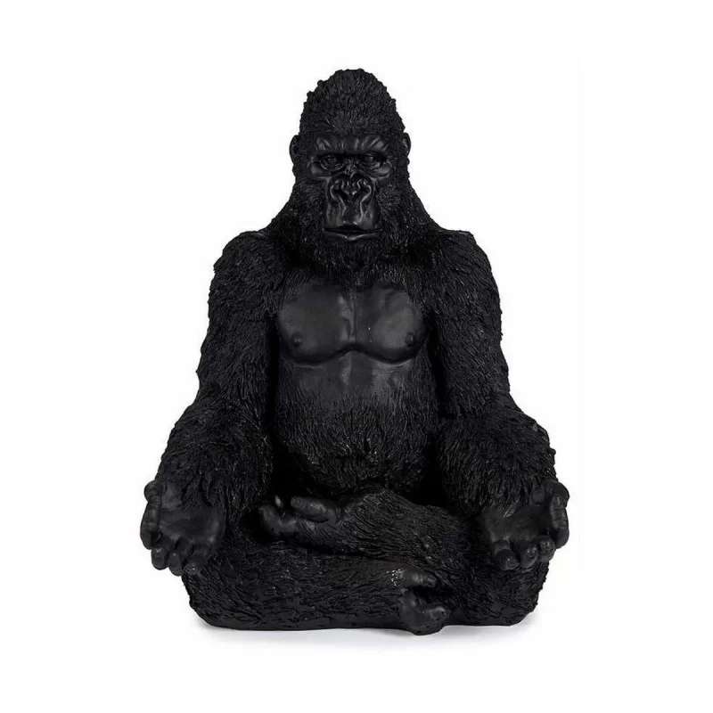Decorative Figure Gorilla Yoga Black 19 x 26,5...