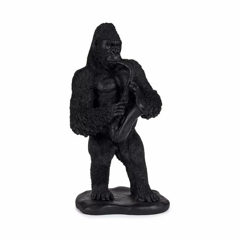 Decorative Figure Gorilla Saxophone Black 15 x...