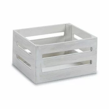 Decorative box White Wood 16 x 8 x 11 cm (60 Units) 2