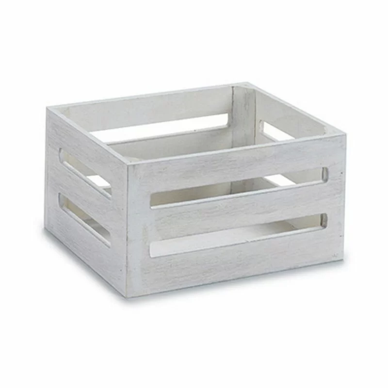 Decorative box White Wood 16 x 8 x 11 cm (60...