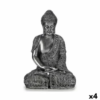 Decorative Figure Buddha Sitting Silver 17 x 32,5 x 22 cm...