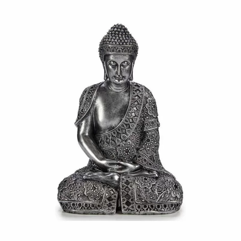 Decorative Figure Buddha Sitting Silver 17 x...