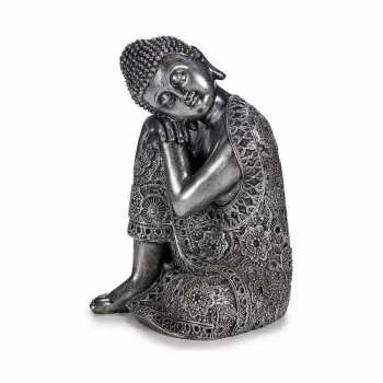 Decorative Figure Buddha Sitting Silver 20 x 30 x 20 cm... 2