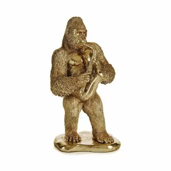 Decorative Figure Gorilla Saxophone Golden 18,5 x 38,8 x... 2