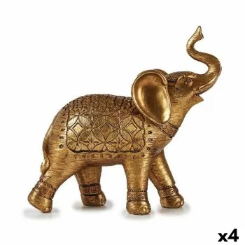 Decorative Figure Elephant Golden 27,5 x 27 x 11 cm (4...
