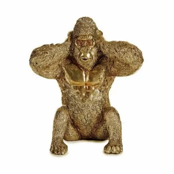 Decorative Figure Gorilla Golden 10 x 18 x 17 cm (12 Units) 2