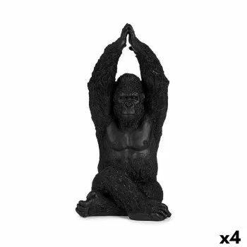 Decorative Figure Gorilla Yoga Black 18 x 36,5 x 19,5 cm...