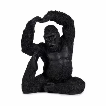 Decorative Figure Yoga Gorilla Black 15,2 x 31,5 x 26,5... 2