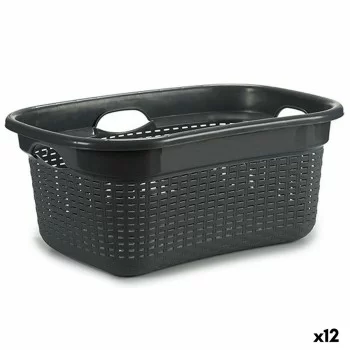 Laundry Basket Grey Plastic 25 L 42,5 x 25,5 x 63,5 cm...