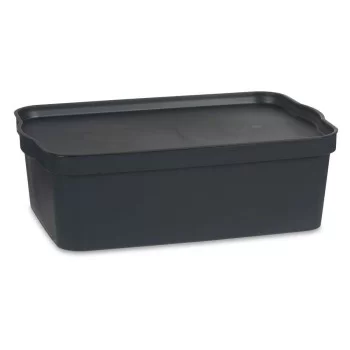 Storage Box with Lid Anthracite Plastic 14 L 29,5 x 14,3... 2