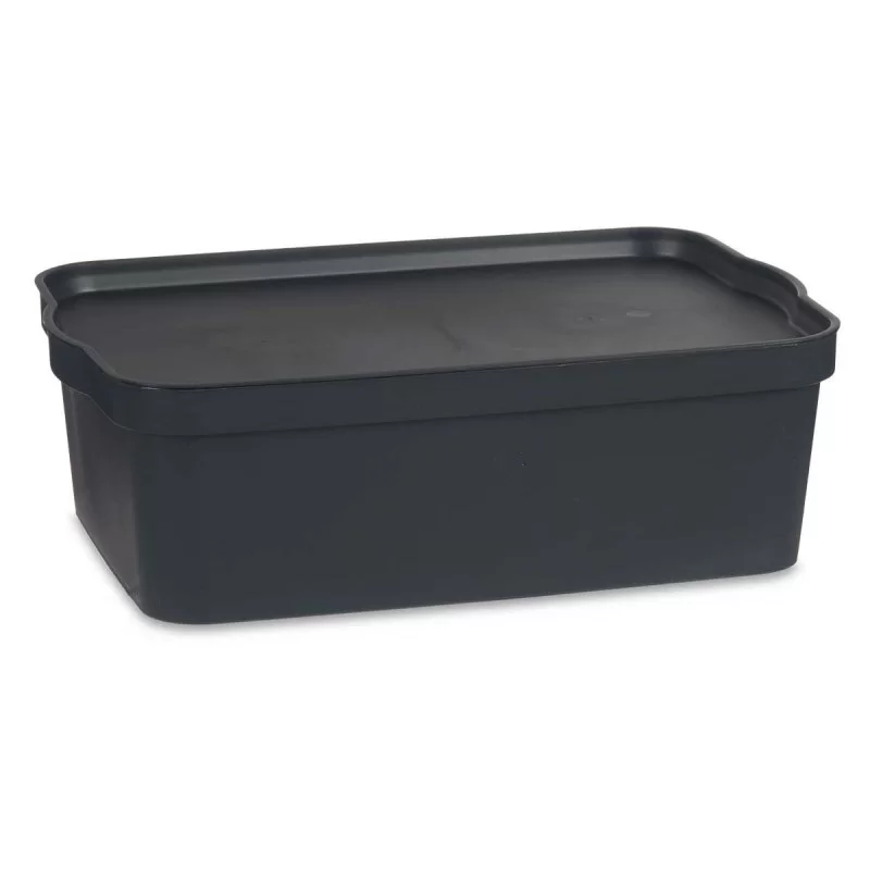 Storage Box with Lid Anthracite Plastic 14 L...
