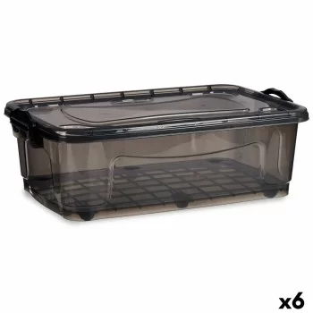 Storage Box with Wheels Anthracite Plastic 30 L 40 x 20,5...