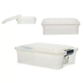 Storage Box with Lid Transparent Plastic 35 x 14 x 47 cm... 2