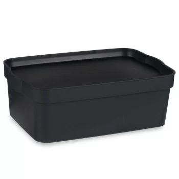 Storage Box with Lid Anthracite Plastic 6 L 21 x 11 x 32... 2