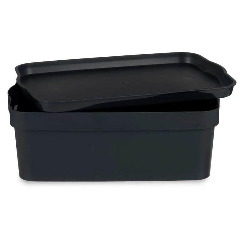 Storage Box with Lid Anthracite Plastic 6 L 21...