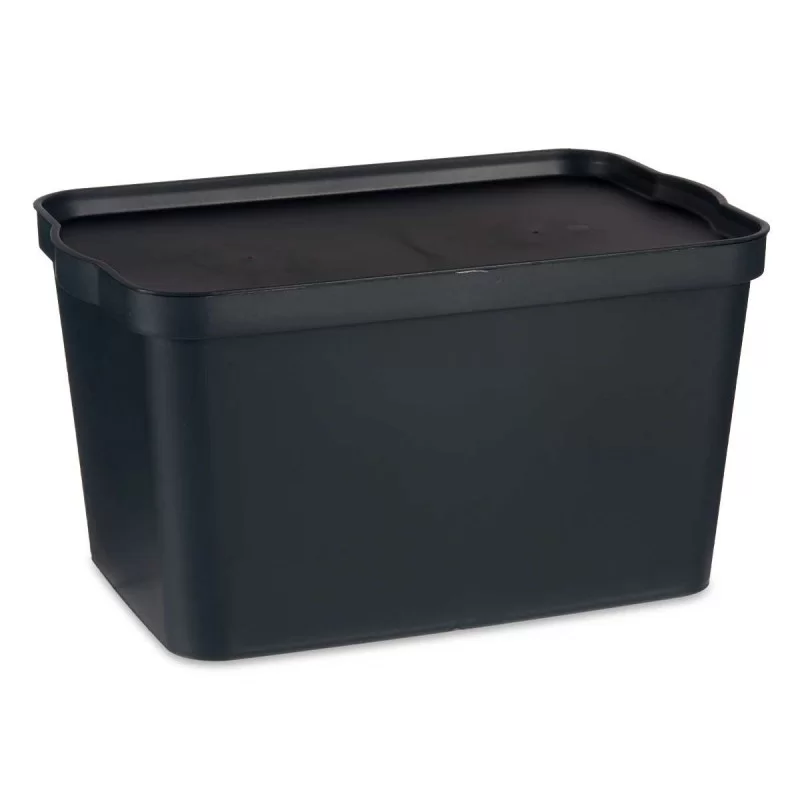 Storage Box with Lid Anthracite Plastic 24 L...