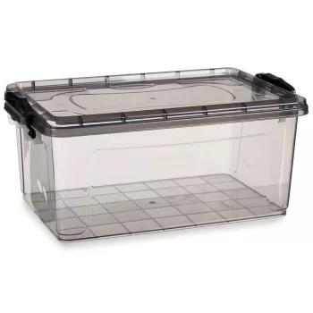 Storage Box with Lid Anthracite Plastic 13,7 L 27,5 x 18... 2