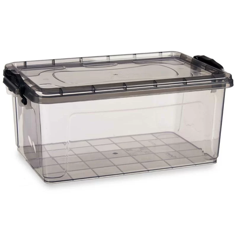 Storage Box with Lid Anthracite Plastic 13,7 L...