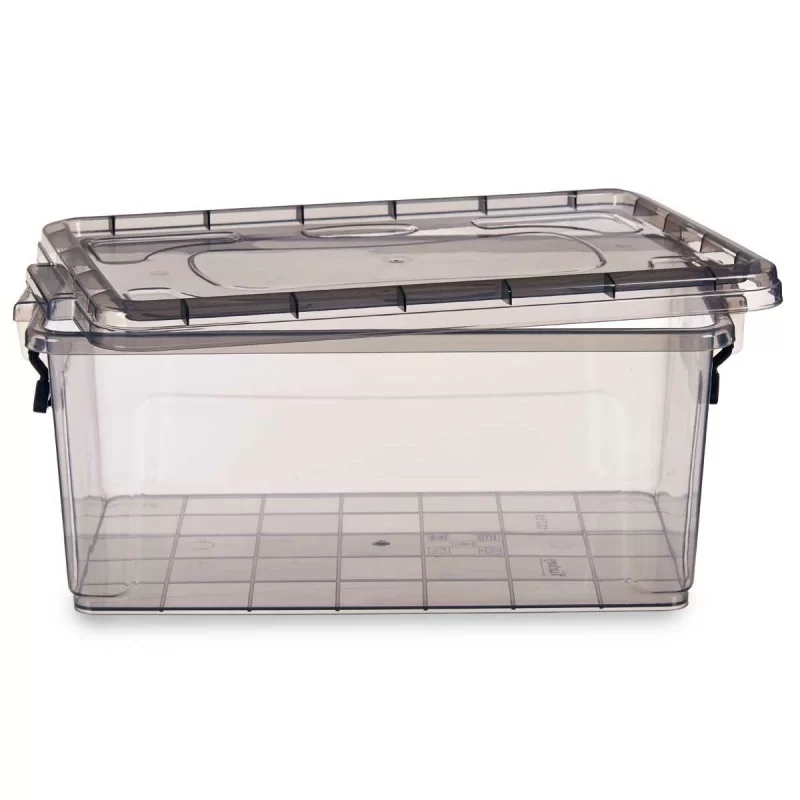 Storage Box with Lid Anthracite Plastic 13,7 L...