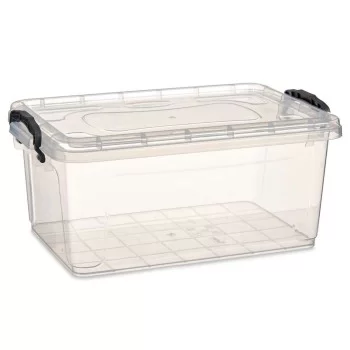 Storage Box with Lid Transparent Plastic 8,5 L 23,5 x... 2