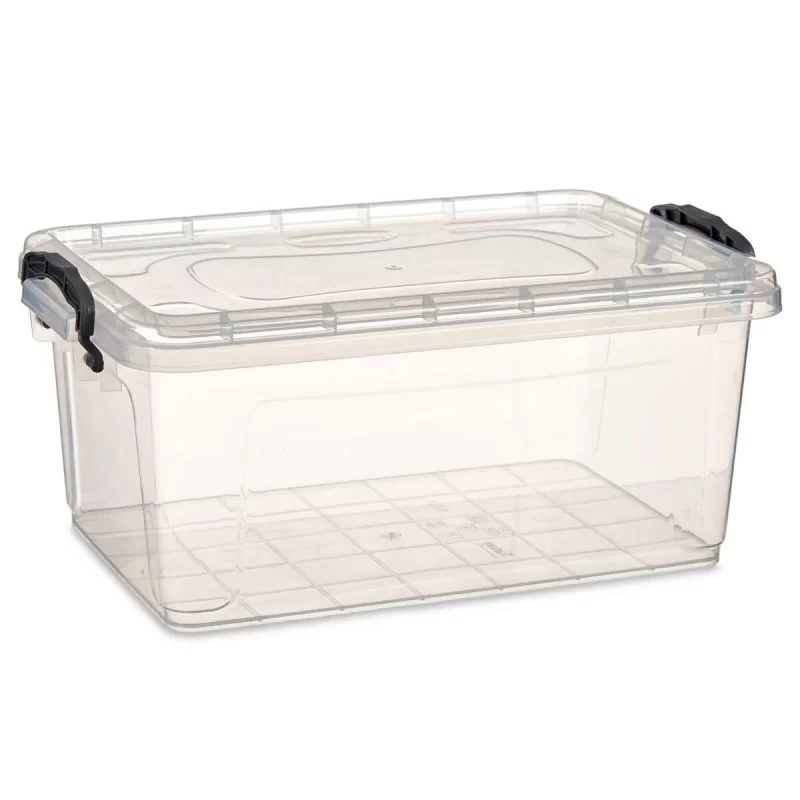 Storage Box with Lid Transparent Plastic 8,5 L...