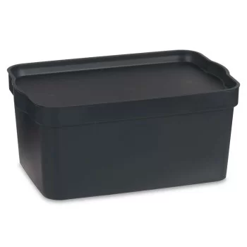 Storage Box with Lid Anthracite Plastic 7,5 L 21 x 14,2 x... 2