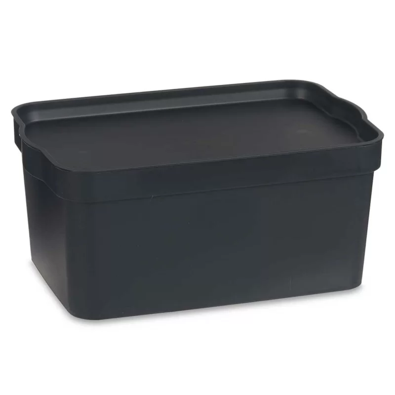Storage Box with Lid Anthracite Plastic 7,5 L...