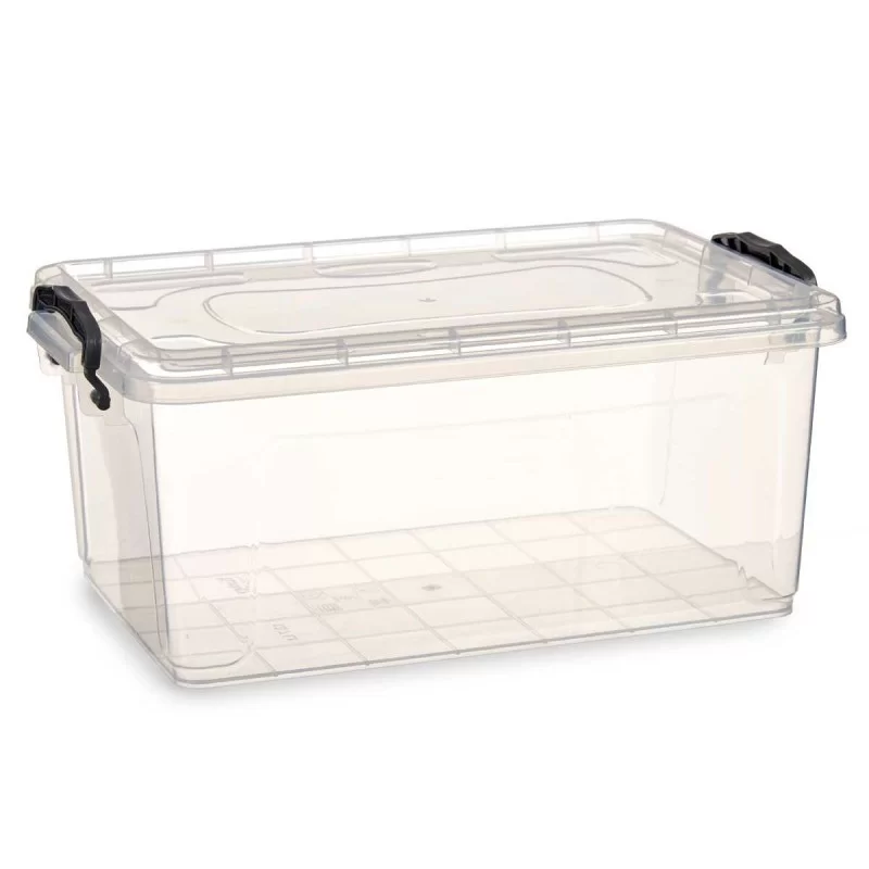 Storage Box with Lid Transparent Plastic 13,7 L...