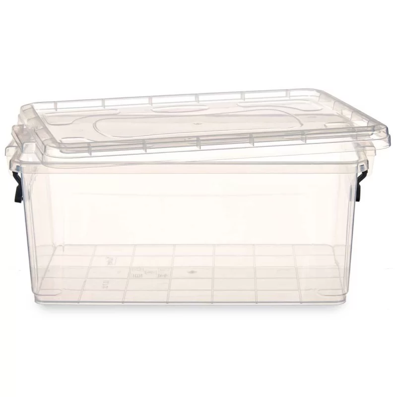 Storage Box with Lid Transparent Plastic 13,7 L...
